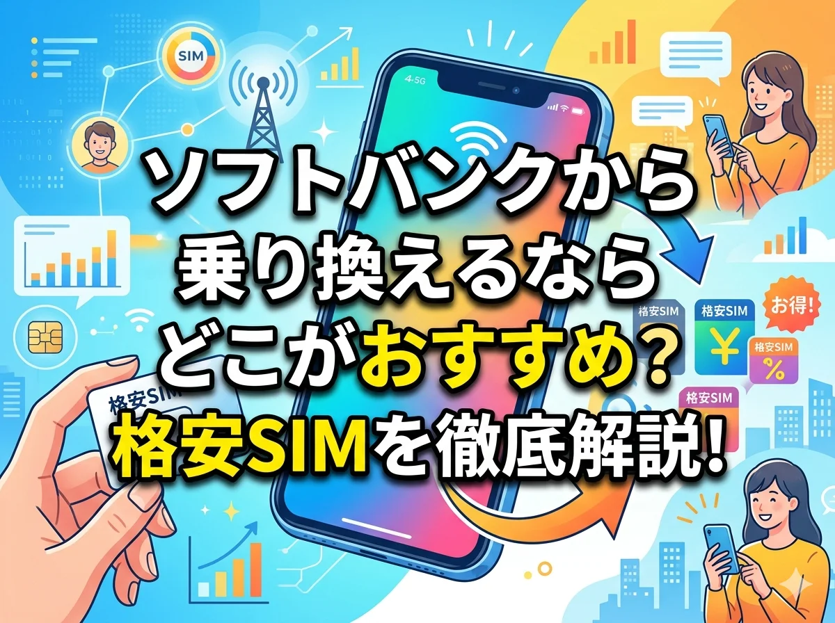ソフトバンクから乗り換えるならどこがおすすめ？格安SIMを徹底解説！