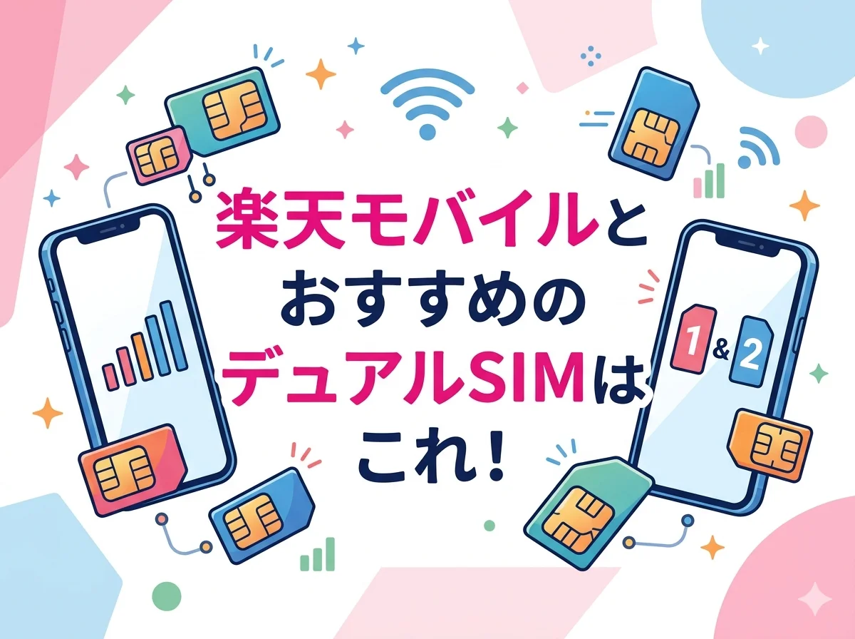 楽天モバイルとおすすめのデュアルSIMはこれ！